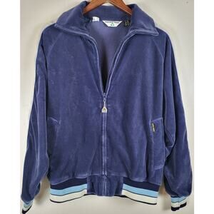 Vintage Pacific Trail Mens Velour Tracksuit Jacket XL Retro 80s-90s Sportswear